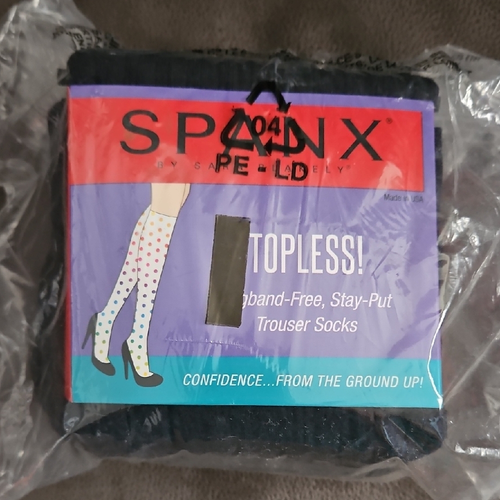 SPANX Topless Black Rib Trouser Socks